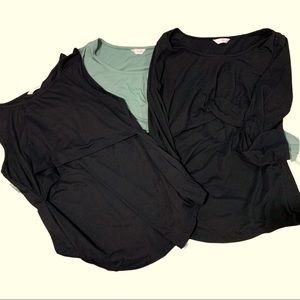 3 Kindred Bravely Nursing shirts sz L